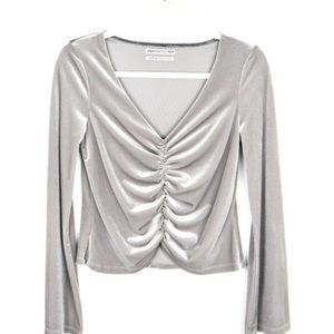 Urban Outfitter silver velvet top